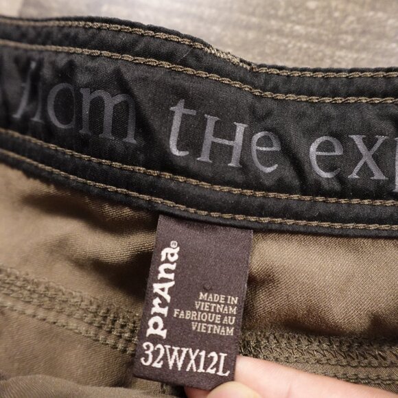 Prana Stretch Zion Shorts Men's 32 Taupe Brown Hiking Utility Belted Cargo - Picture 4 of 11